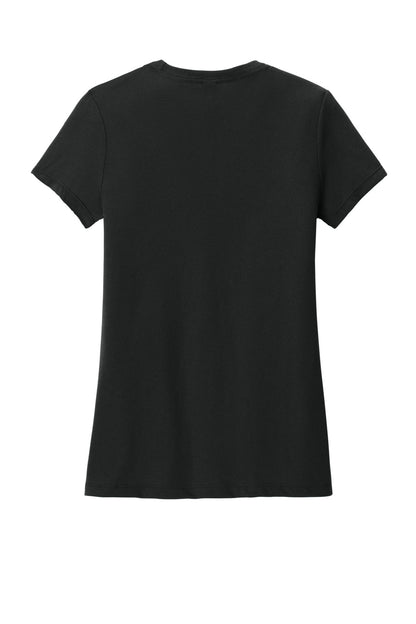 Rear View of Black District Women's Perfect Blend CVC Tee. DM108L
