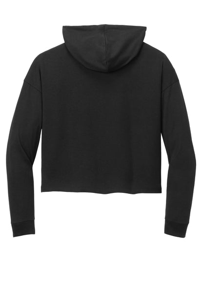 Rear View of Black District Women's Perfect Tri Midi Long Sleeve Hoodie DT1390L