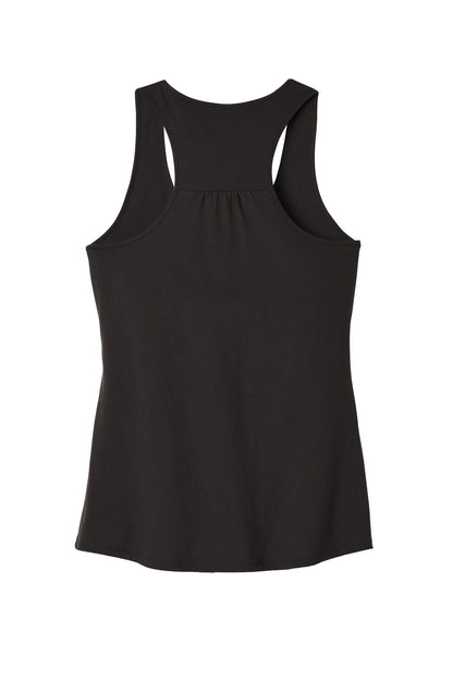 Rear View of Black District Women's V.I.T. Racerback Tank DT6302