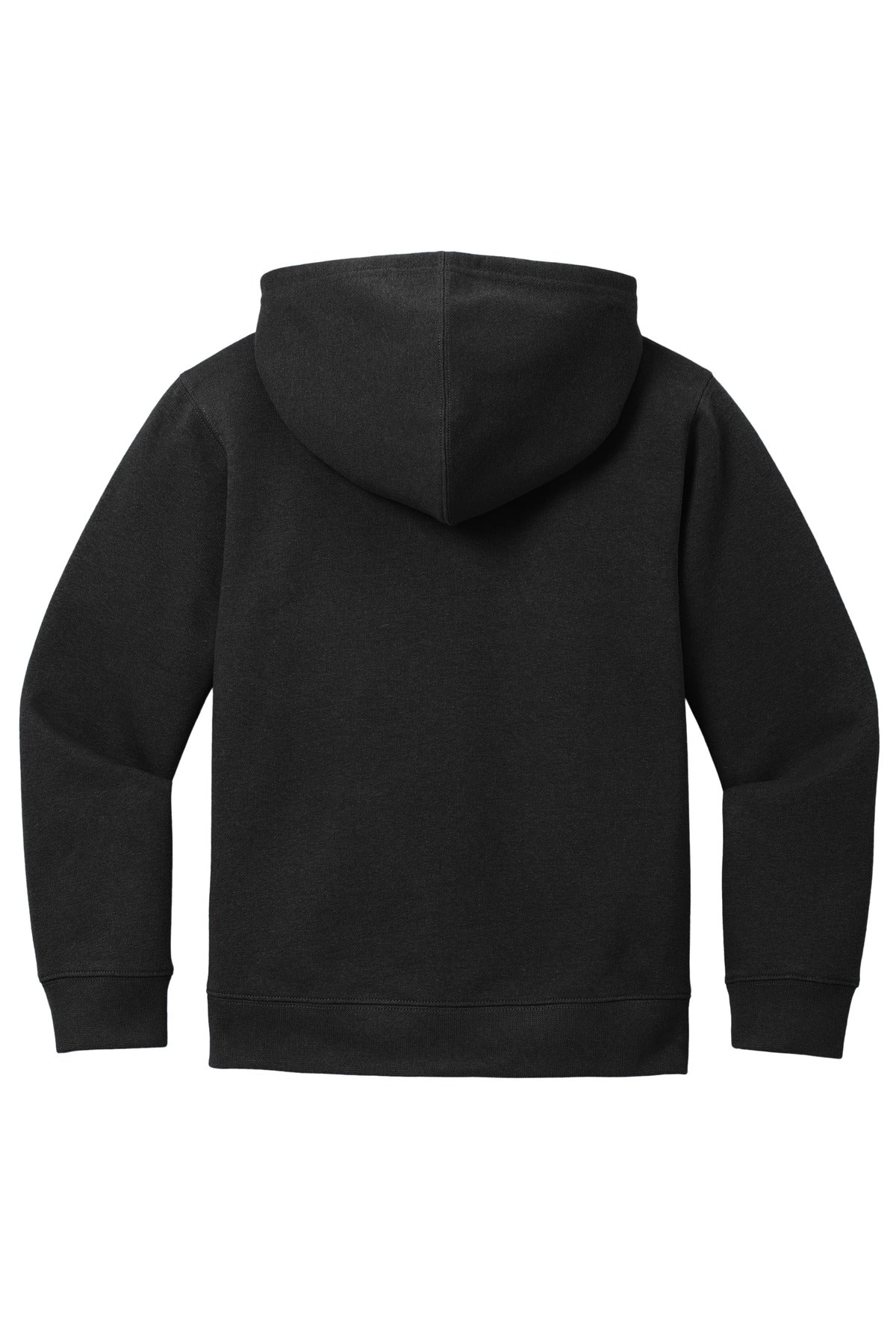 Rear View of Black District Youth V.I.T. Fleece Full-Zip Hoodie DT6102Y