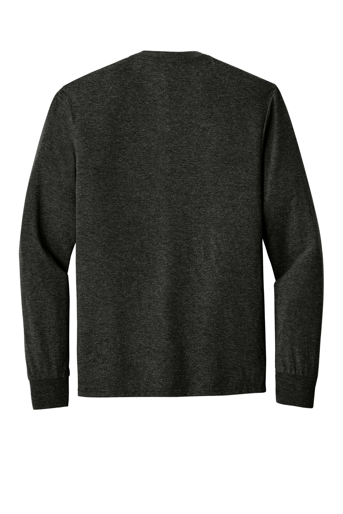 Rear View of Black Frost District Perfect Tri Long Sleeve Tee . DM132