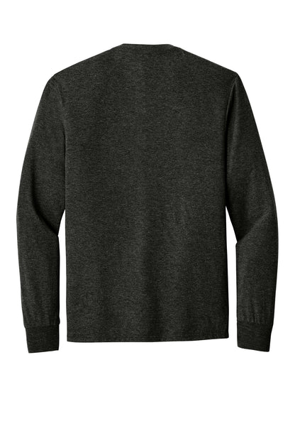 Rear View of Black Frost District Perfect Tri Long Sleeve Tee . DM132