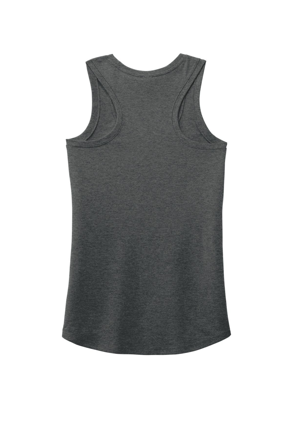Rear View of Black Frost District Women's Perfect Tri Racerback Tank. DM138L