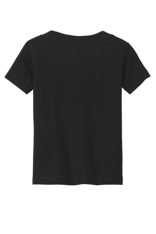Rear View of Black Gildan Heavy Cotton Toddler T-Shirt 5100P