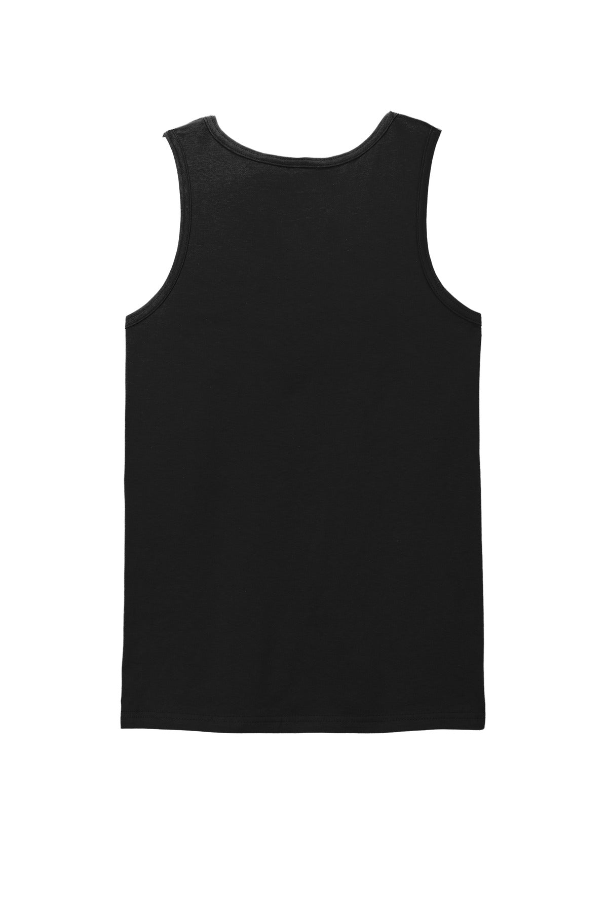 Rear View of Black Gildan Softstyle Tank Top 64200