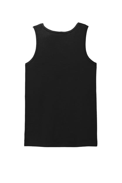 Rear View of Black Gildan Softstyle Tank Top 64200