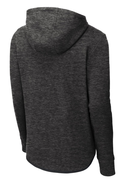 Rear View of Black Hthr Sport-Tek Triumph Hooded Pullover ST280