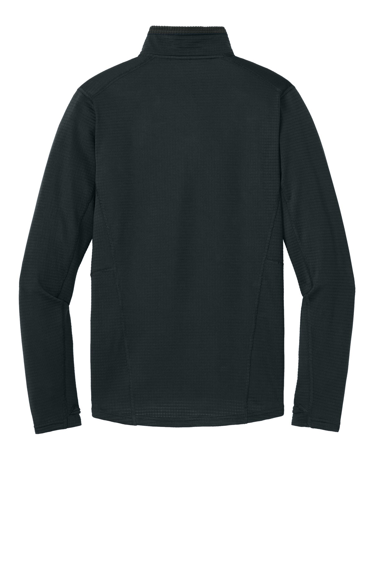 Rear View of Black LIMITED EDITION Outdoor Research Tech Grid 1/4-Zip Fleece OR322267