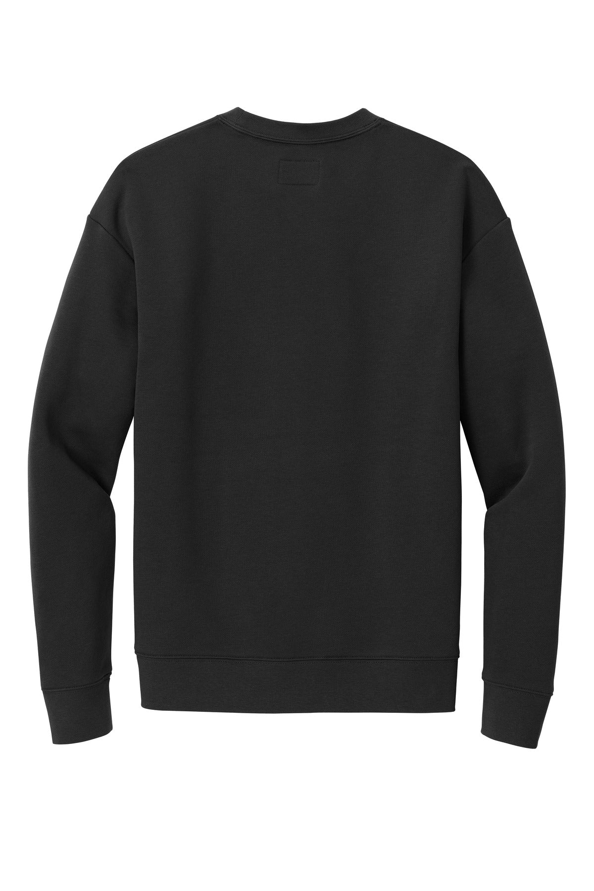 Rear View of Black New Era Heritage Fleece Pocket Crew NEA527