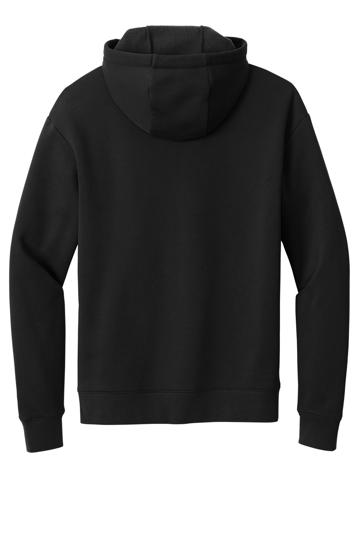 Rear View of Black New Era Heritage Fleece Pullover Hoodie NEA525