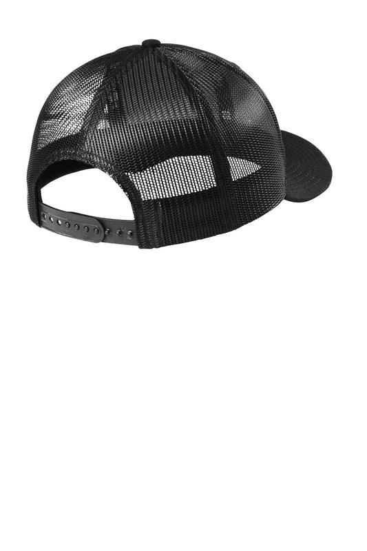 Rear View of Black New Era Snapback Low Profile Trucker Cap NE207