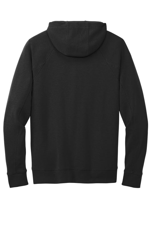 Rear View of Black New Era STS 1/4-Zip Hoodie NEA541