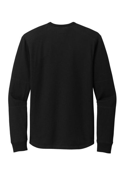 Rear View of Black New Era Thermal Long Sleeve NEA140