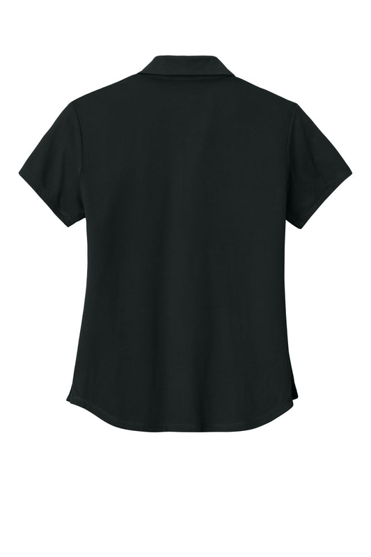 Rear View of Black New Era Women's Power Polo LNEA225