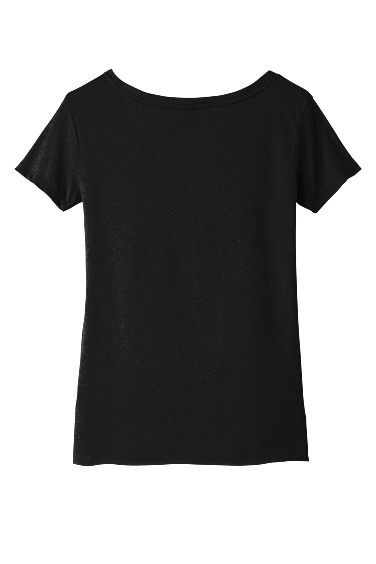 Rear View of Black Next Level Apparel Women's Festival Scoop Neck Tee. NL5030