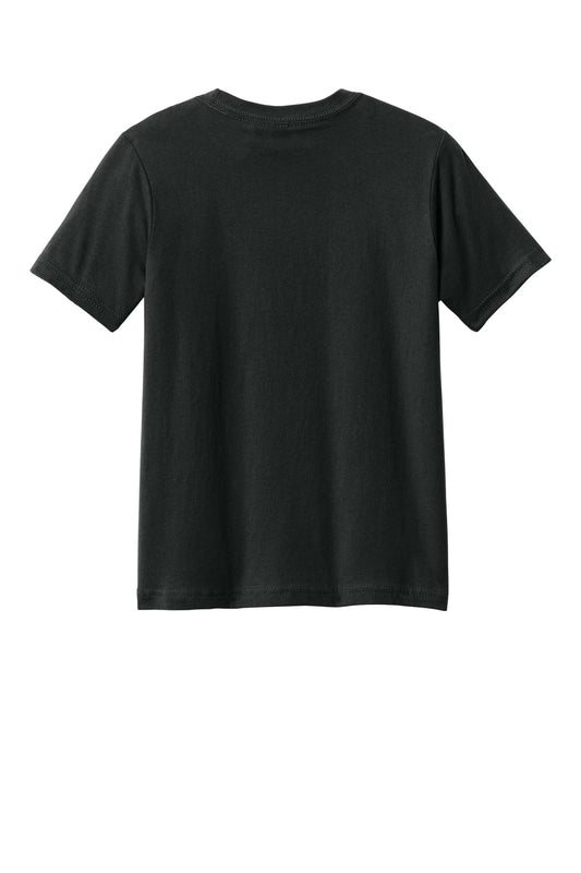 Rear View of Black Next Level Apparel Youth Cotton Tee NL3310
