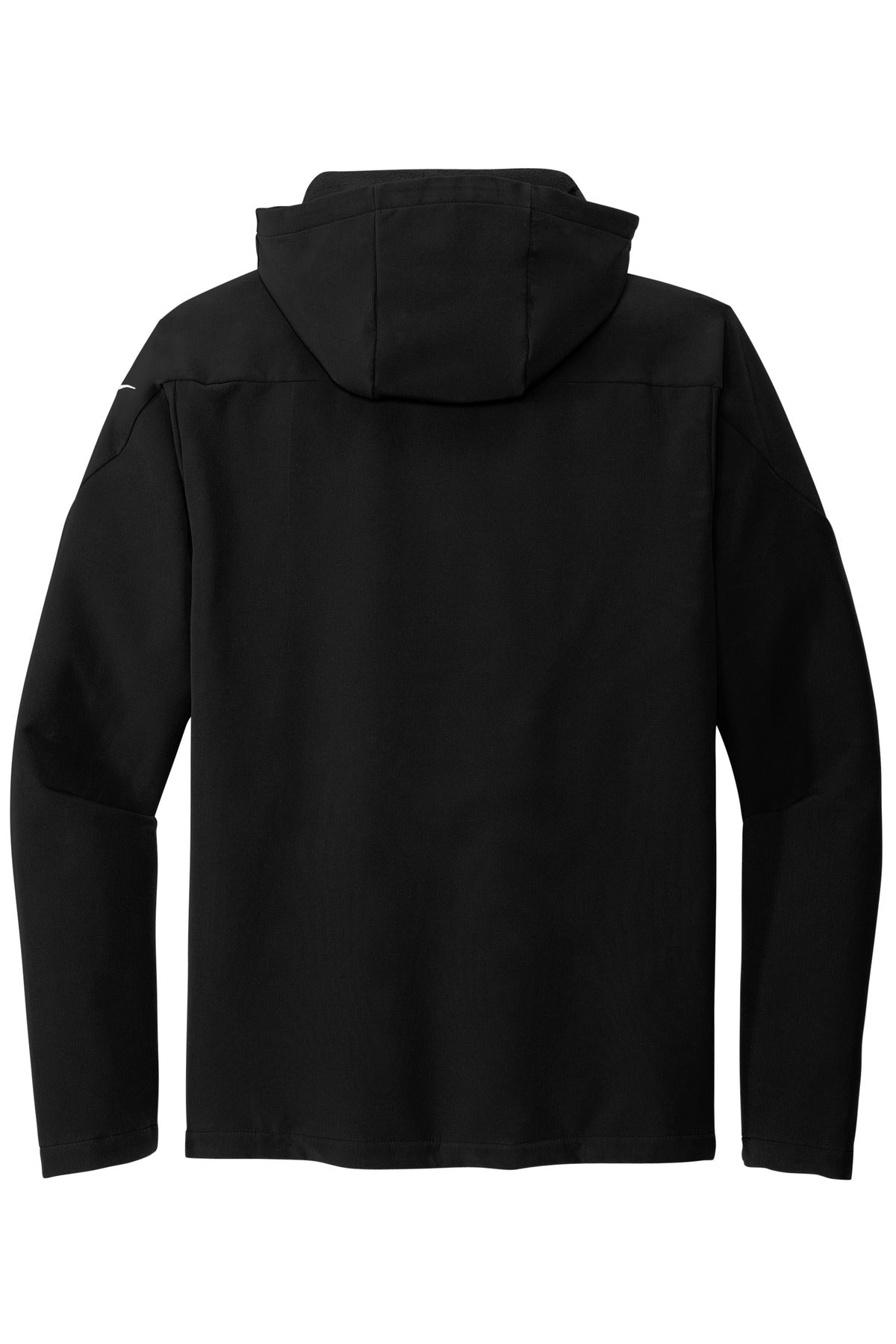 Rear View of Black Nike Hooded Soft Shell Jacket NKDR1543