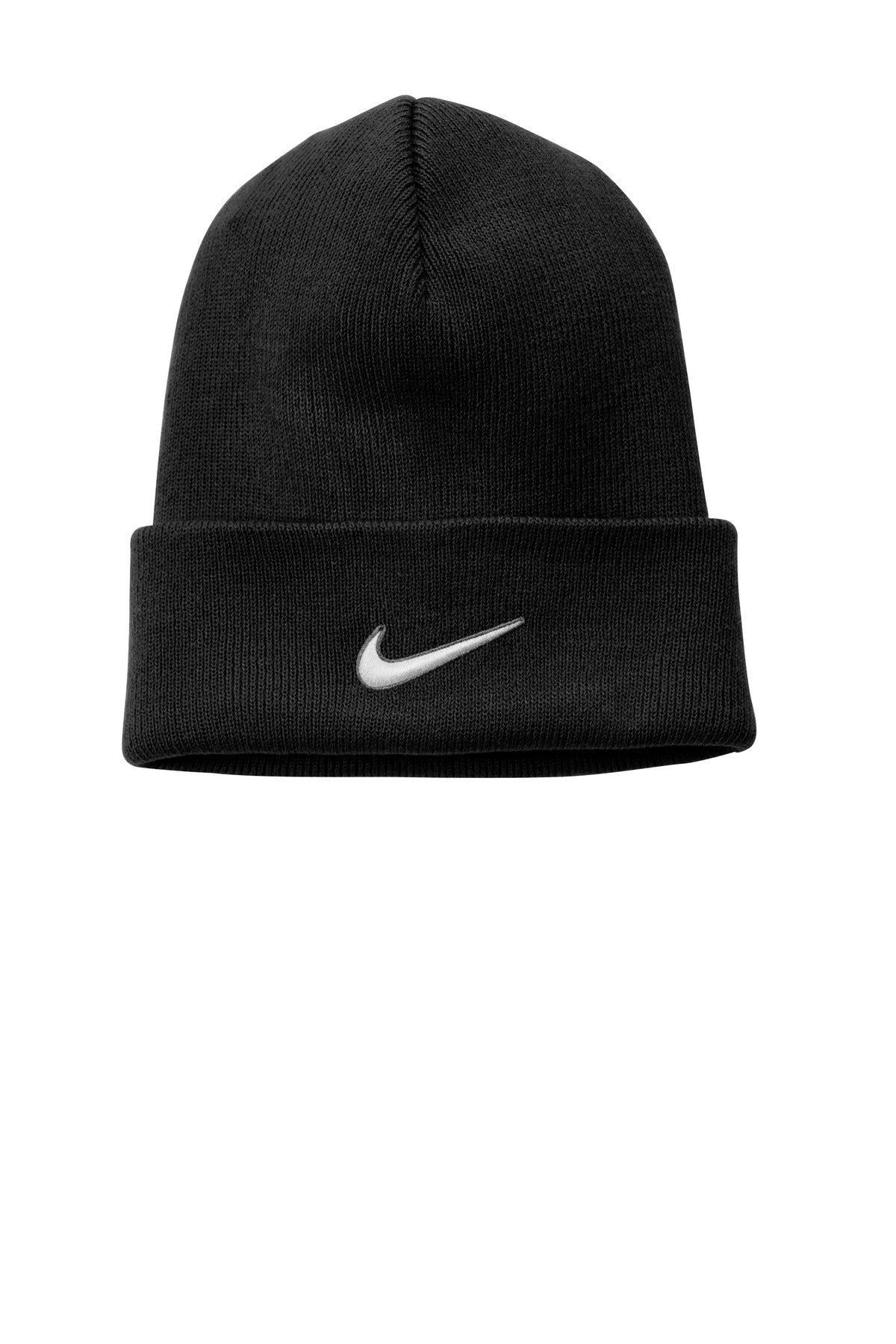 Rear View of Black Nike Team Cuffed Beanie NKFB6539