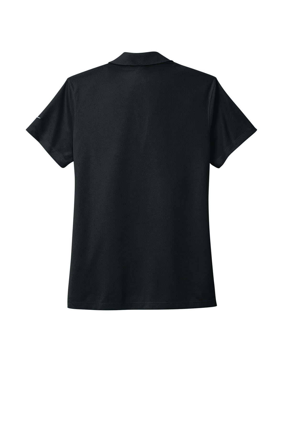 Rear View of Black Nike Women's Dri-FIT Micro Pique 2.0 Polo NKDC1991