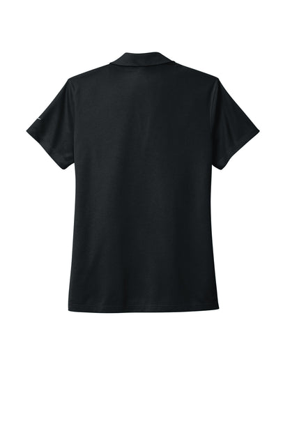 Rear View of Black Nike Women's Dri-FIT Micro Pique 2.0 Polo NKDC1991