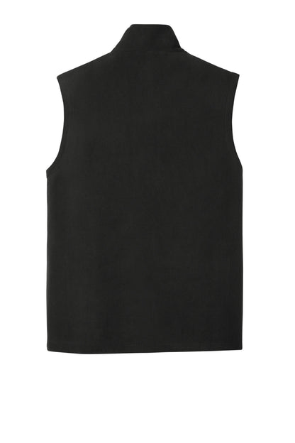 Rear View of Black Port Authority Accord Microfleece Vest F152