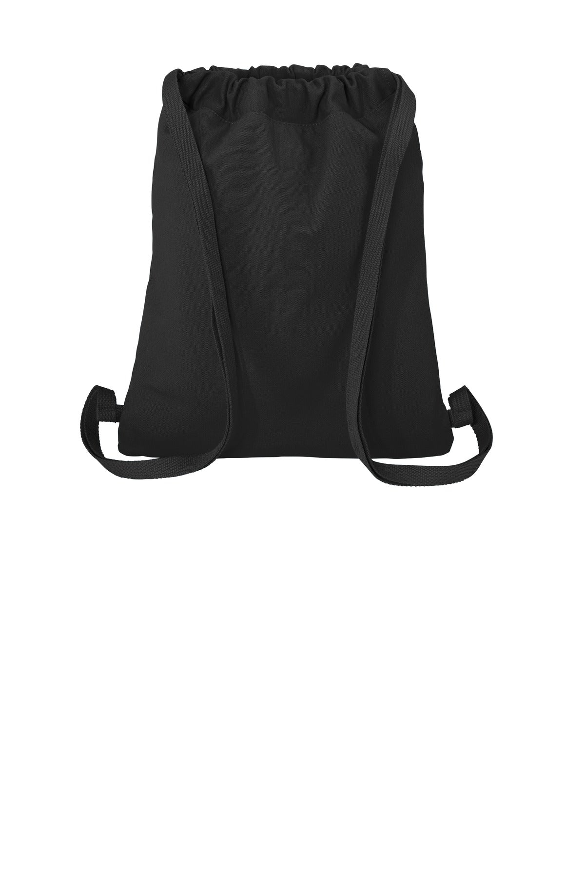 Rear View of Black Port Authority Beach Wash Cinch Pack. BG621