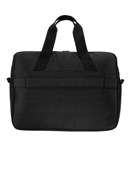Rear View of Black Port Authority City Briefcase. BG322