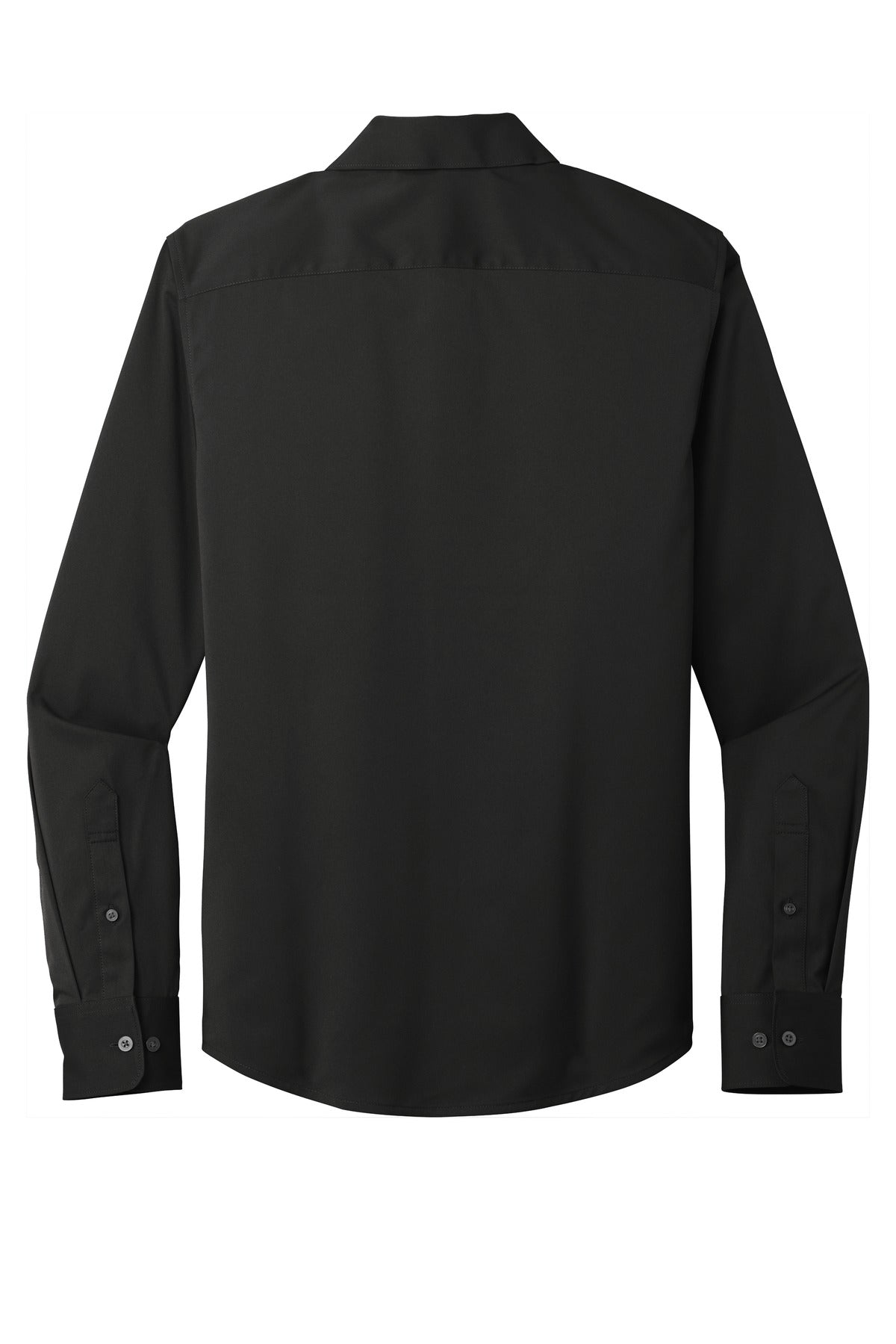 Rear View of Black Port Authority City Stretch Shirt W680