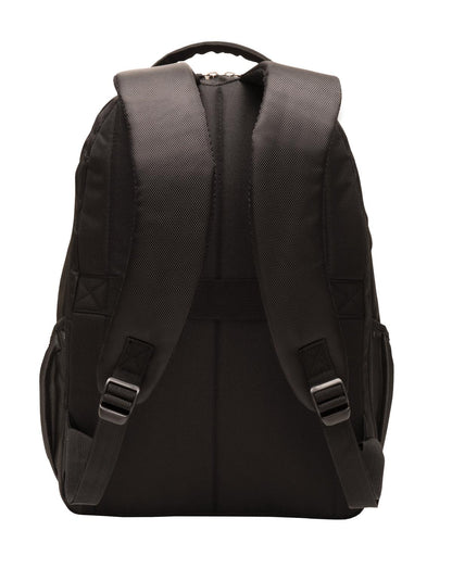 Rear View of Black Port Authority Commuter Backpack. BG205
