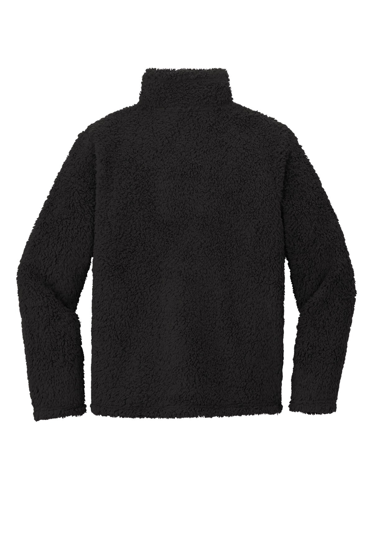 Rear View of Black Port Authority Cozy 1/4-Zip Fleece F130