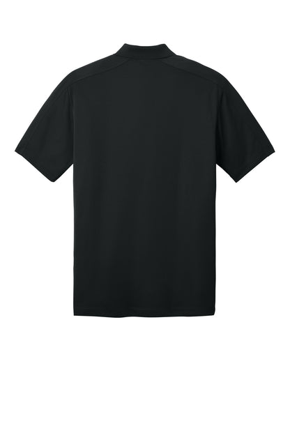Rear View of Black Port Authority Diamond Jacquard Polo. K569
