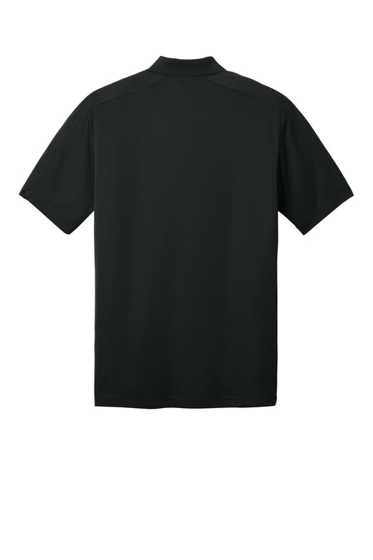 Rear View of Black Port Authority Diamond Jacquard Polo. K569