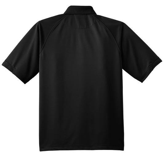 Rear View of Black Port Authority Dry Zone Ottoman Polo. K525