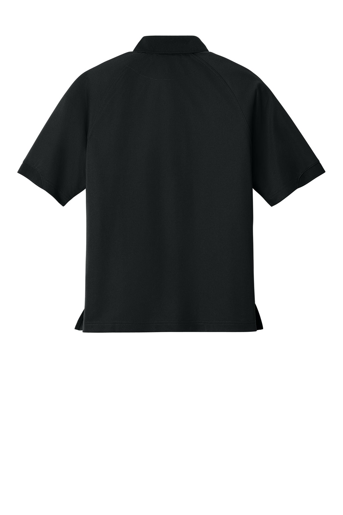 Rear View of Black Port Authority Dry Zone Ottoman Polo. K525