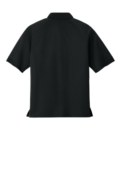 Rear View of Black Port Authority Dry Zone Ottoman Polo. K525