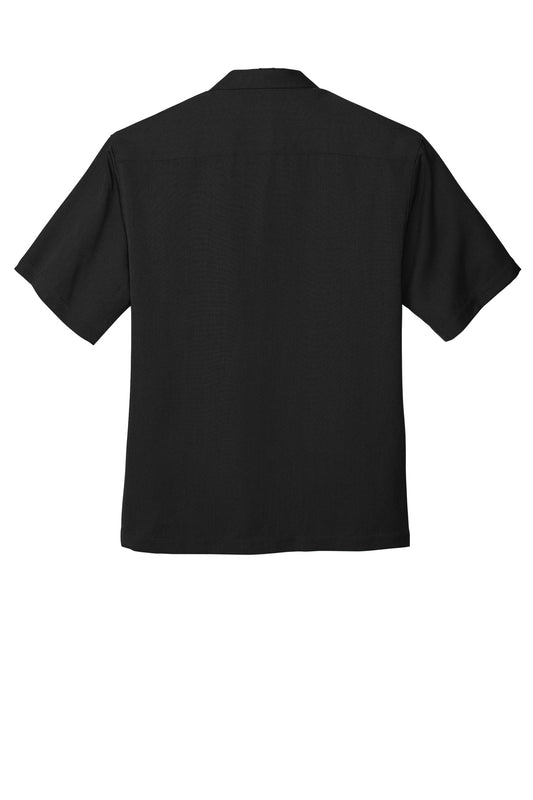 Rear View of Black Port Authority Easy Care Camp Shirt. S535