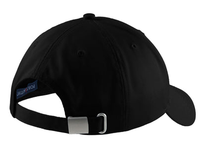 Rear View of Black Port Authority Easy Care Cap. C608