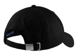 Rear View of Black Port Authority Easy Care Cap. C608