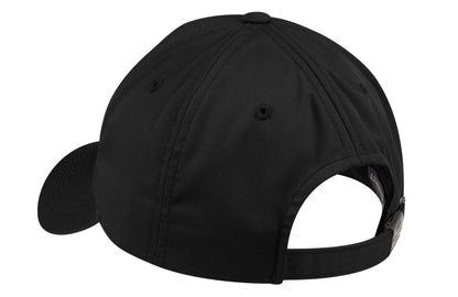 Rear View of Black Port Authority Fine Twill Cap. C800