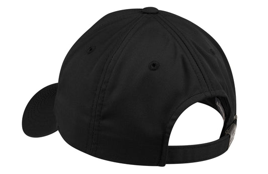 Rear View of Black Port Authority Fine Twill Cap. C800