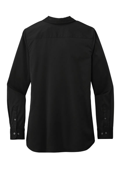 Rear View of Black Port Authority Ladies City Stretch Tunic LW680