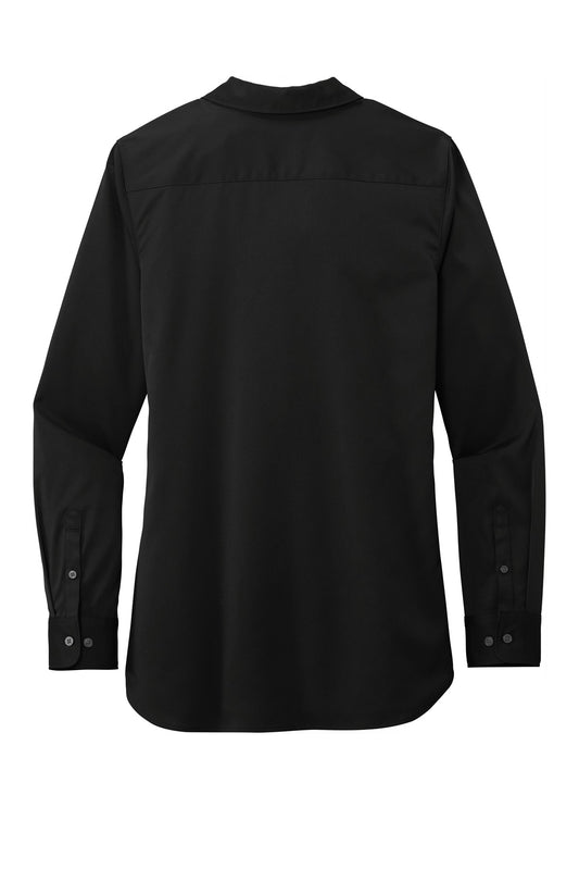 Rear View of Black Port Authority Ladies City Stretch Tunic LW680