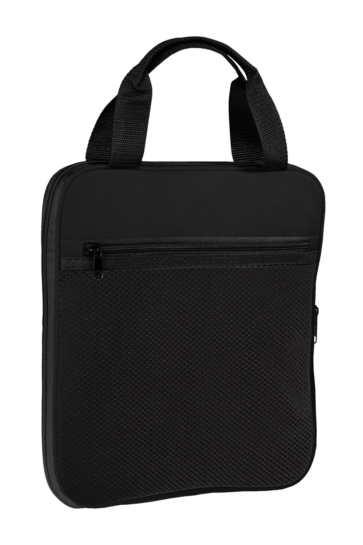 Rear View of Black Port Authority Packable Travel Duffel. BG114