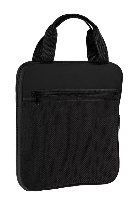 Rear View of Black Port Authority Packable Travel Duffel. BG114