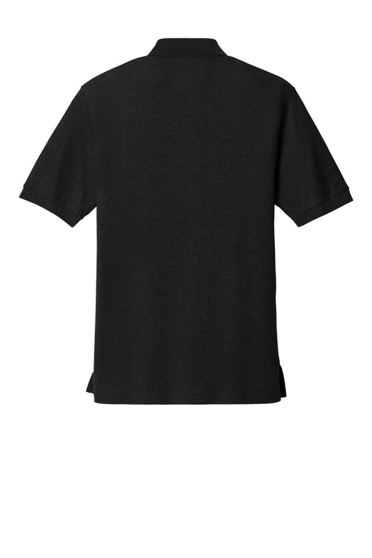 Rear View of Black Port Authority Tall Silk Touch Polo. TLK500