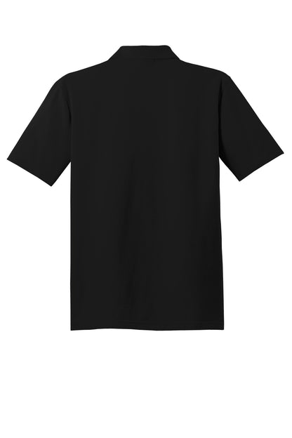 Rear View of Black Port Authority Tall Stain-Release Polo. TLK510