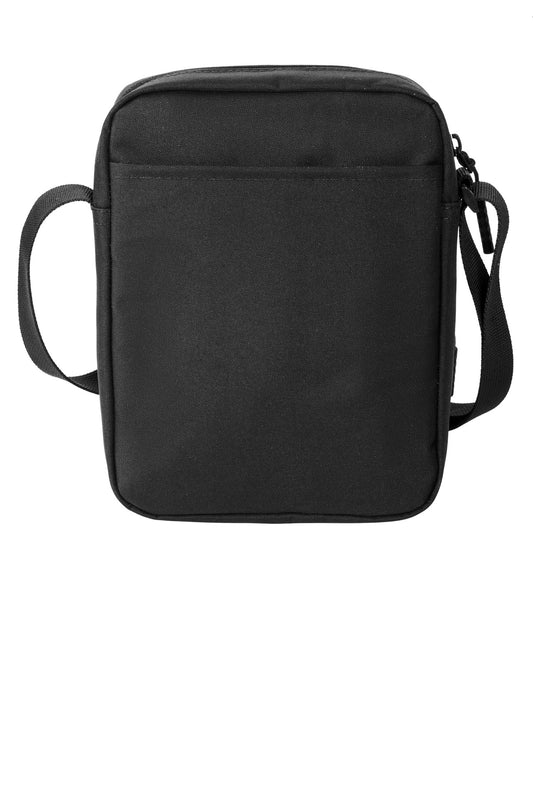 Rear View of Black Port Authority Upright Crossbody Bag BG918