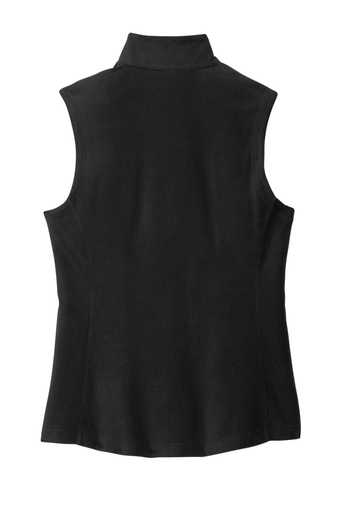 Rear View of Black Port Authority Women's Accord Microfleece Vest L152