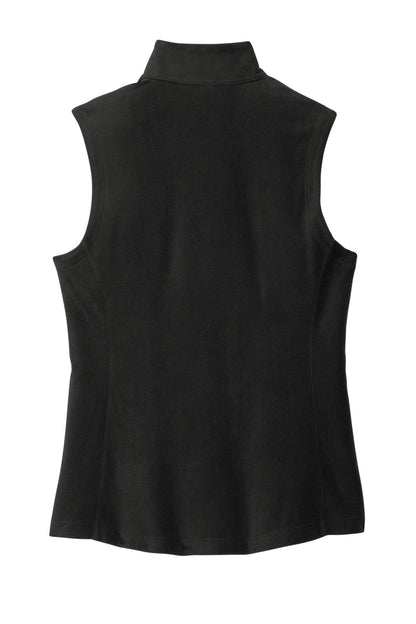 Rear View of Black Port Authority Women's Accord Microfleece Vest L152