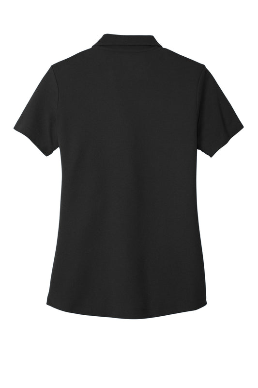 Rear View of Black Port Authority Women's C-FREE Cotton Blend Pique Polo LK867